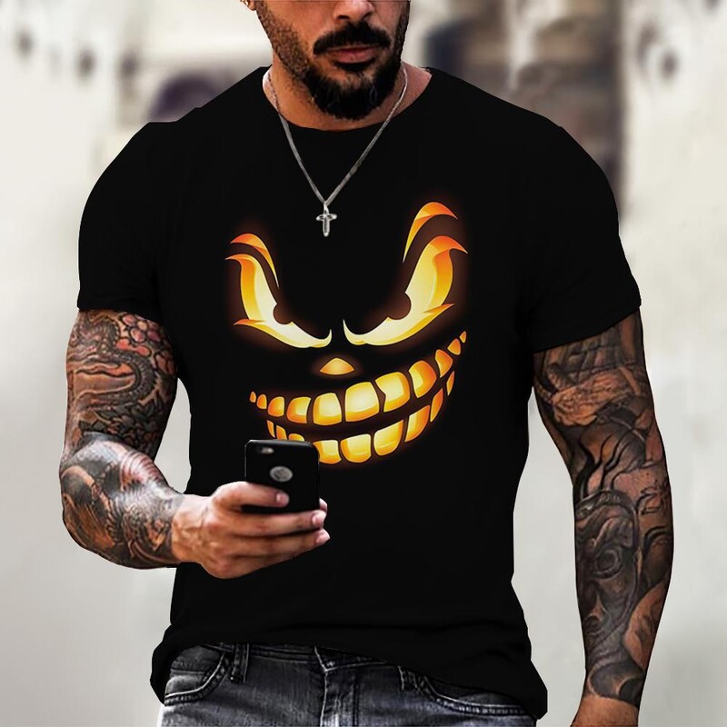 Devil Graphics T-shirt Ležerna muška majica kratkih rukava Ljetna muška odjeća Široka muška majica Prevelike majice Ulična odjeća 5XL