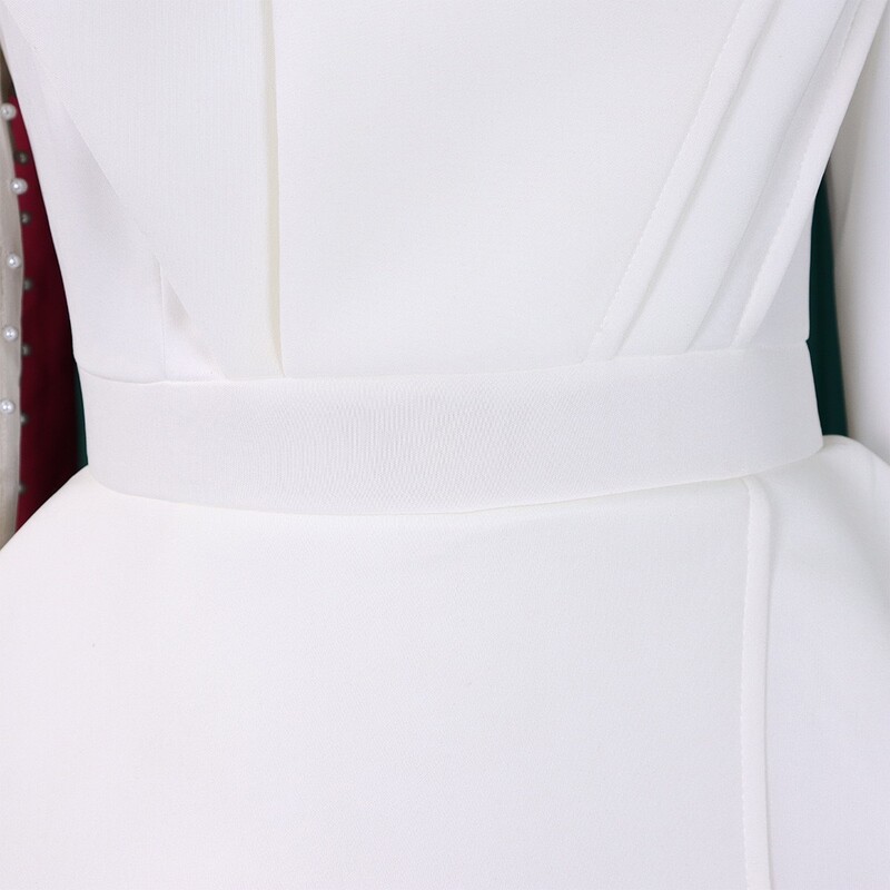 Luksuzni ženski kombinezoni i kombinezoni s okruglim izrezom, prozirnim rukavima s perlama i visokim strukom, elegantni ženski kombinezoni za rođendane