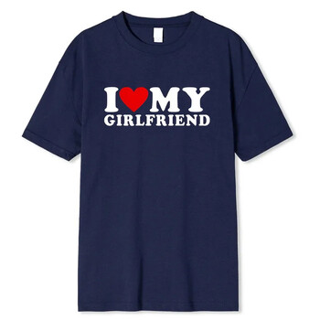 I Love My Boyfriend Ρούχα I Love My Girlfriend T-shirt Ανδρικά μπλουζάκια Γι\' αυτό παρακαλώ μείνε μακριά από εμένα Αστεία BF GF Δώρο Μπλουζάκια