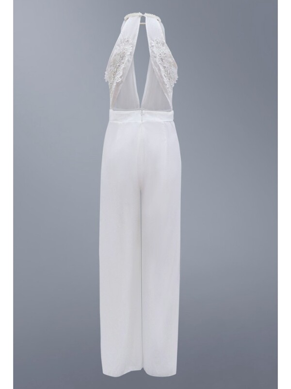 Jauns pavasara/vasaras sieviešu seksīgs, dziļi V piedurkņu kombinezons bez atzveltnes, piekarināms kaklam, elegants, brīvdienu bikses