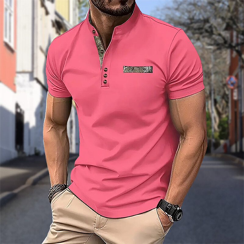 Vasaras vīriešu ikdienas polo krekla apkakle ar īsām piedurknēm, modes, biznesa, sporta, elpojoša, T-krekla augšdaļa