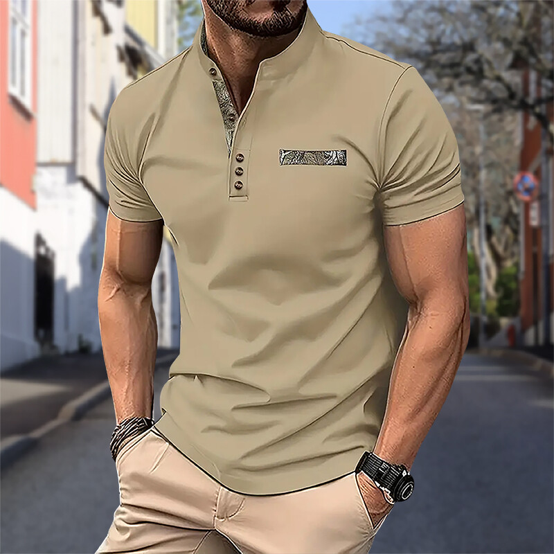 Vasaras vīriešu ikdienas polo krekla apkakle ar īsām piedurknēm, modes, biznesa, sporta, elpojoša, T-krekla augšdaļa