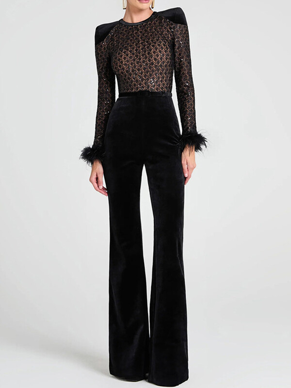 Rudens sieviešu ikdienišķa stila kombinezoni ar garām piedurknēm ar garām piedurknēm. Kombinezoni ar garām piedurknēm, dāmu slaidas bikses, elegantas sieviešu bikses ar vērtnēm