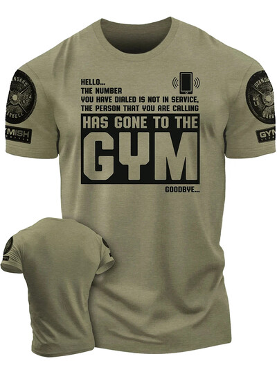 3D отпечатана мъжка тениска с къс ръкав, цялостно упражнение, забавна фитнес тениска, як човек, високо качество, нов стил