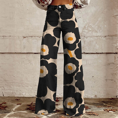 Ženske traperice visokog struka Ženske traperice s širokim nogavicama High Street široke traper hlače Modne Y2K traperice