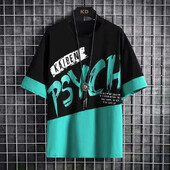 Мъжка ежедневна тениска Тениска с отпечатани букви Хип-хоп Y2K Streetwear Мода Спортна фитнес зала Летни изпрани горнища Тенденции в мъжкото облекло 반팔 남자