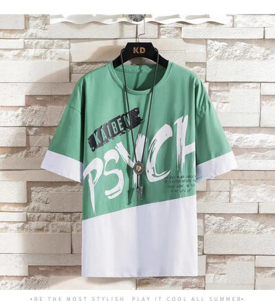 Мъжка ежедневна тениска Тениска с отпечатани букви Хип-хоп Y2K Streetwear Мода Спортна фитнес зала Летни изпрани горнища Тенденции в мъжкото облекло 반팔 남자