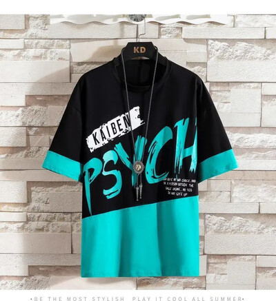 Мъжка ежедневна тениска Тениска с отпечатани букви Хип-хоп Y2K Streetwear Мода Спортна фитнес зала Летни изпрани горнища Тенденции в мъжкото облекло 반팔 남자