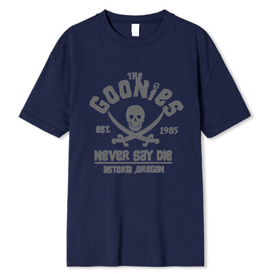 Vīrieši The Goonies Never Say Die T krekls Kokvilnas apģērbs Smieklīgi īsām piedurknēm T-krekli ar izgriezumu Pieaugušajiem T-krekli Liela izmēra elpojoši T-krekli