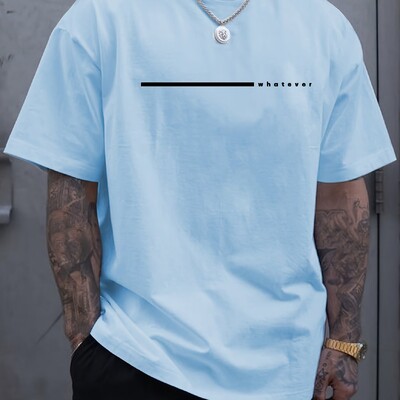 Suvised meeste 100% puhtast puuvillast vabaajaspordiga vabad pluss suuruses mis tahes kirjaga trükitud mugav ümarkaelusega lühikeste varrukatega T-särk