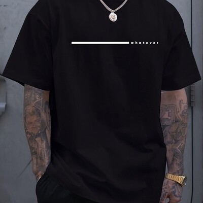 Suvised meeste 100% puhtast puuvillast vabaajaspordiga vabad pluss suuruses mis tahes kirjaga trükitud mugav ümarkaelusega lühikeste varrukatega T-särk