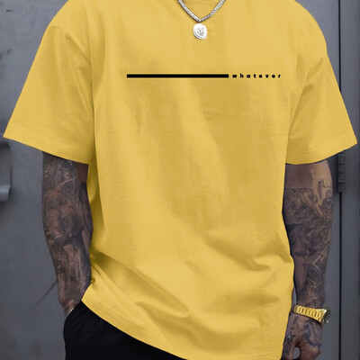 Suvised meeste 100% puhtast puuvillast vabaajaspordiga vabad pluss suuruses mis tahes kirjaga trükitud mugav ümarkaelusega lühikeste varrukatega T-särk