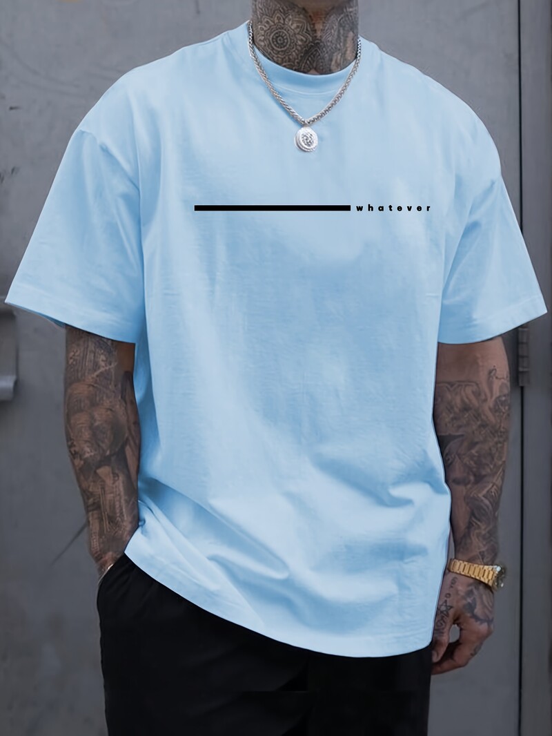 Suvised meeste 100% puhtast puuvillast vabaajaspordiga vabad pluss suuruses mis tahes kirjaga trükitud mugav ümarkaelusega lühikeste varrukatega T-särk