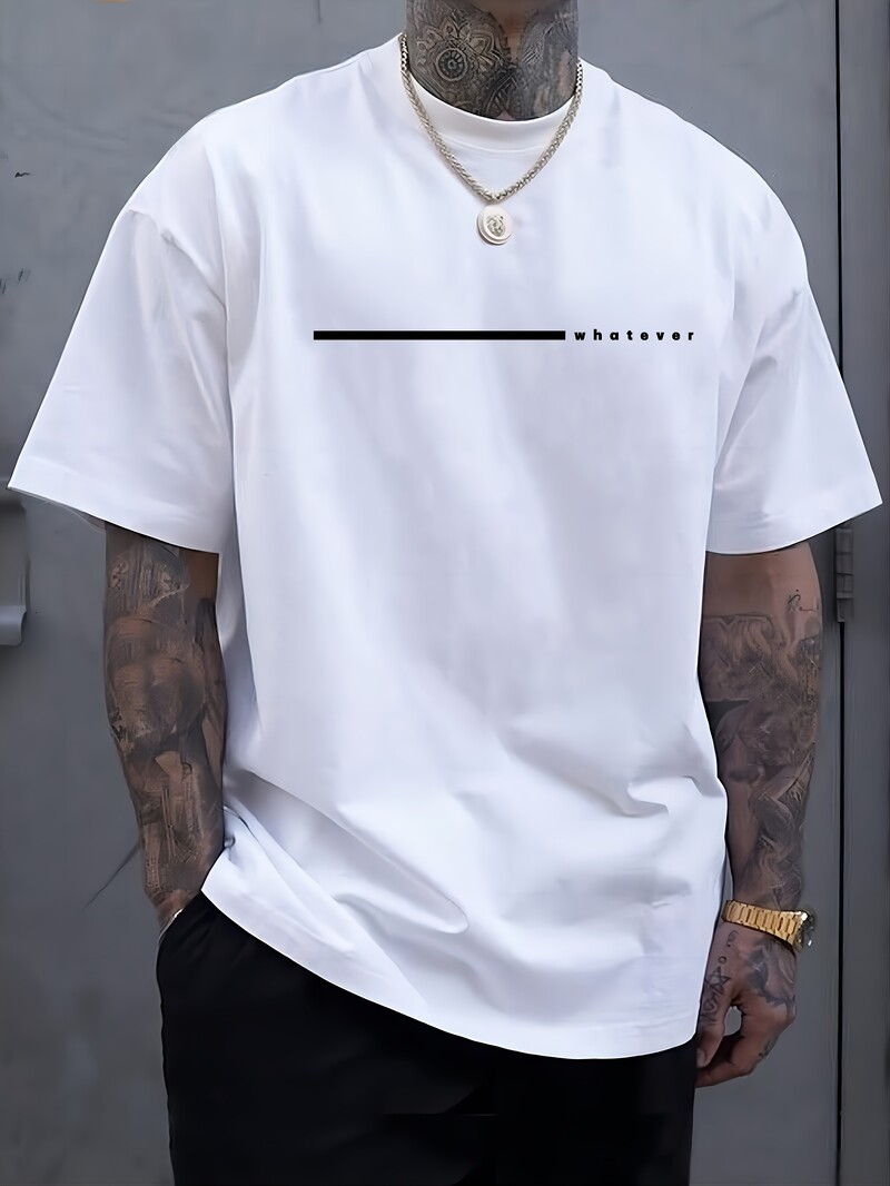 Suvised meeste 100% puhtast puuvillast vabaajaspordiga vabad pluss suuruses mis tahes kirjaga trükitud mugav ümarkaelusega lühikeste varrukatega T-särk