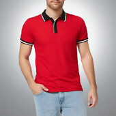 Лятна мъжка тениска с поло с къс ръкав, бизнес офис тениска с оребрена яка, мъжка ежедневна горна част Европейски и американски голям размер