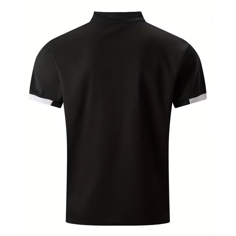 Férfi golf ing Golf póló munka, alkalmi hajtóka, rövid ujjú, alap modern színes blokk patchwork tavaszi és nyári normál szabású