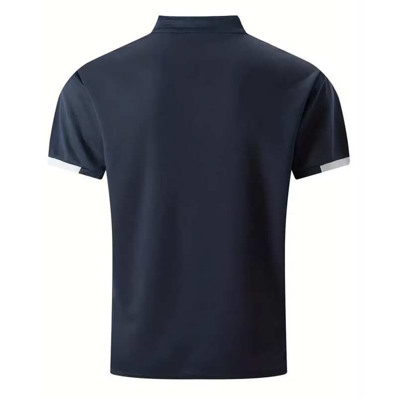 Férfi golf ing Golf póló munka, alkalmi hajtóka, rövid ujjú, alap modern színes blokk patchwork tavaszi és nyári normál szabású