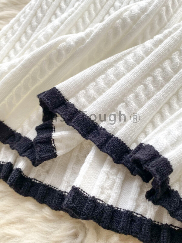 Rudens vintage vecāka gadagājuma trikotāžas 2 daļiņu sieviešu dizaina džemperis + svārki sievietēm ar augstu vidukli