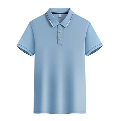 Tricou polo pentru bărbați Vară Nou Cămașă polo cu mânecă scurtă pentru bărbați Fibră sintetică Cămașă polo casual pentru afaceri pentru bărbați S-4XL