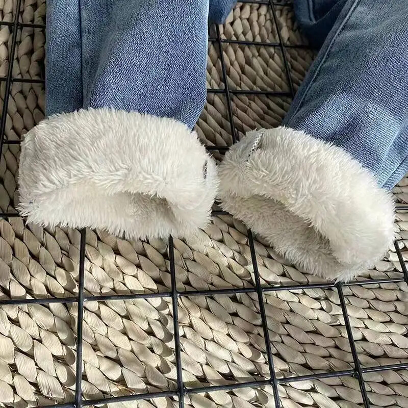 Ziemas silti Sieviešu džinsi Velvet Džinsi sieviešu Fleece Silti Augsts Viduklis Stinny Elastīgās Bikses Sieviešu Džins Ikdienas Legging Ziemas džinsi