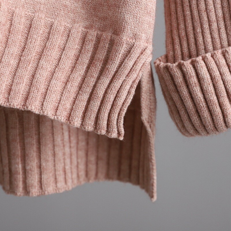 Rudens ziemas adījums 2 dab. komplekti Sieviešu bruņurupucis, biezs, brīvs trikotāžas apģērbs, džemperi, topi Conjuntos, platas bikses, apģērbs