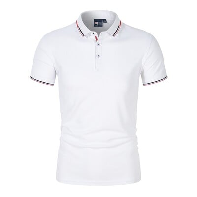 Polo pentru bărbați cu mânecă scurtă, slim fit, tricou cu rever respirabil, top casual versatil monocrom la modă vara S-4XL