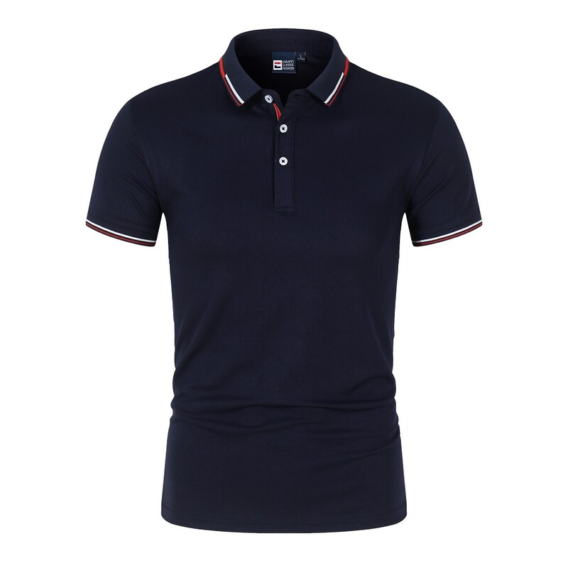 Vīriešu polo ar īsām piedurknēm slaids polo krekls elpojošs atloks T-krekls vienkrāsains ikdienas daudzpusīgs, moderns vasaras tops S-4XL