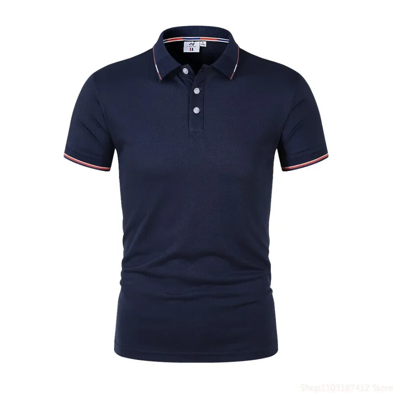 Suvine uus meeste vabaaja lühikeste varrukatega polosärk, moodne revääriga T-särk, hingav ja mugav äritopp S-4XL