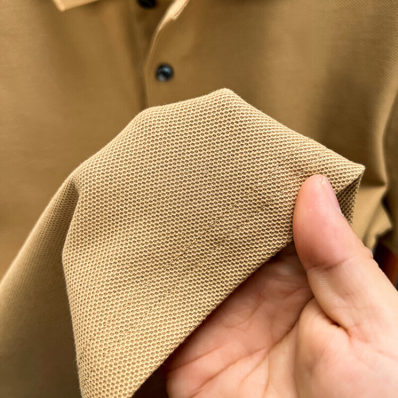 Мъжка тениска с поло от 100% памук -2024 Лятна мода, ежедневна тениска с къс ръкав, дишаща тениска с ревер, 10 цвята, идеална за голф и спорт