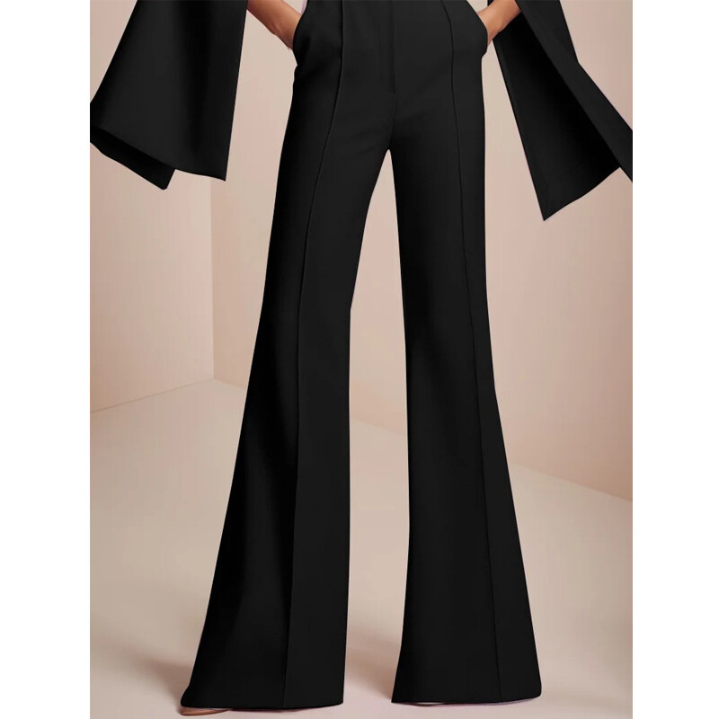 Beautyblue Traf Woman kostüüm, mood kombineedi püksid, uued vabaaja laia jalaga lõhestatud liigendiga V-kaelusega rõivaülikond naistele