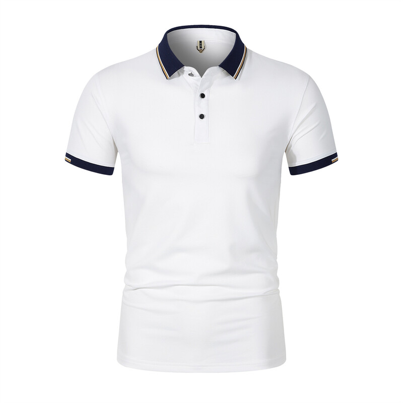 2024 Лятна мъжка тениска с поло за бизнес и свободно време 44% памук Мъжка нова мода за спорт и фитнес тениска с поло Топ тениска S-4XL