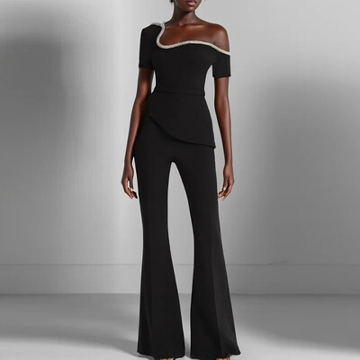 2024. gada jauns sieviešu modes tērps ballītei ar īsām piedurknēm.