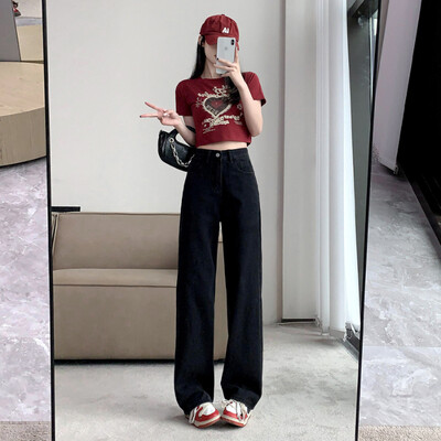 Teksapüksid, naiste pikad püksid, pikendatud korea trendikas valge kõrge kvaliteediga igapäevased klassikalised teksad Päris uued, naiste püksid