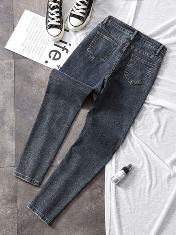 Ψηλή μέση Skinny Pencil Τζιν άνοιξη Φθινόπωρο Κορεάτικο Casual Oversize Τζιν παντελόνι Streetwear Vintage Kot Pantolon Slim Vaqueros Νέο