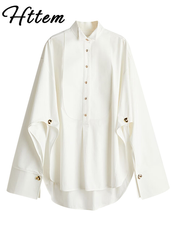 Елегантни издълбани едноредни ризи Дамски свободни ревери с реглан ръкав Дълга блуза Дамски 2025 Пролетни дамски връхни дрехи за пътуване до работното място