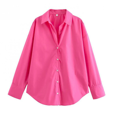 Modes sieviešu krekls ar vienrindām svītrām, brīvi sieviešu krekli ar pilnām piedurknēm 2025. gada pavasara jauns atloks, ikdienas kontrasta blūze