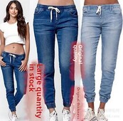 Ženske traperice za mršavljenje s elastičnim gumenim pojasom Europski i američki prekogranični stil Ležerni tinejdžerski dizajn za mala stopala