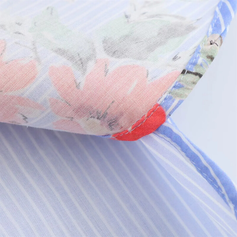 Kar&Otza 24 Jesen Novi proizvod Ženska ležerna majica s ovratnikom dugih rukava Opuštena prugasta košulja sa životinjskim uzorkom