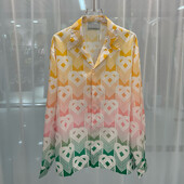 Jauns ar mīlestības apdruku apdrukāts Havaju retro krekls ar garām piedurknēm vīriešiem un sievietēm Audums ir ērts elpojošs, mīksts un nokarens