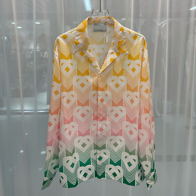 Jauns ar mīlestības apdruku apdrukāts Havaju retro krekls ar garām piedurknēm vīriešiem un sievietēm Audums ir ērts elpojošs, mīksts un nokarens