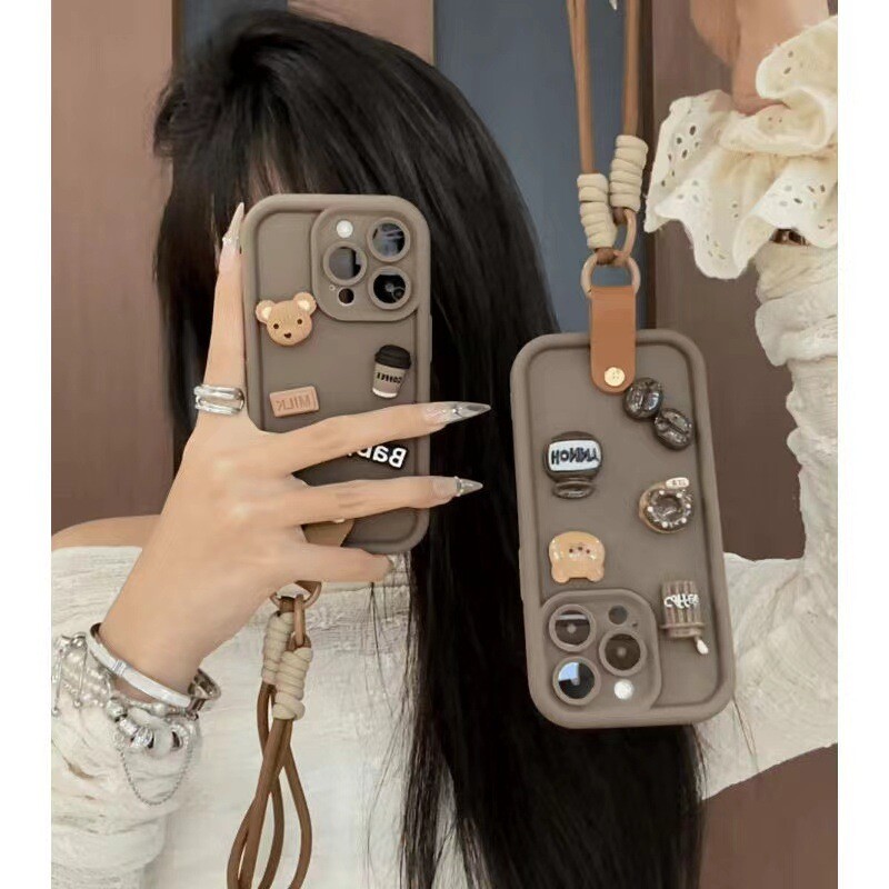 Piemērots Samsung A03s a51 trīsdimensiju lācītim a73s23 viss iekļauts s24ultra pretkritienam s21fe soft shell mobilā telefona maciņam