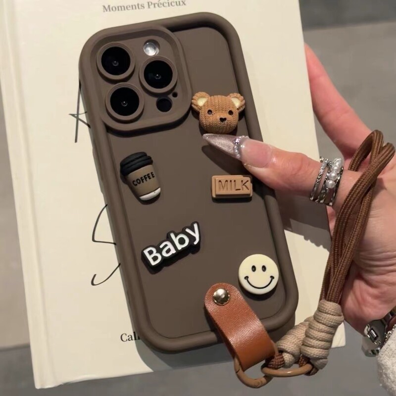 Piemērots Samsung A03s a51 trīsdimensiju lācītim a73s23 viss iekļauts s24ultra pretkritienam s21fe soft shell mobilā telefona maciņam