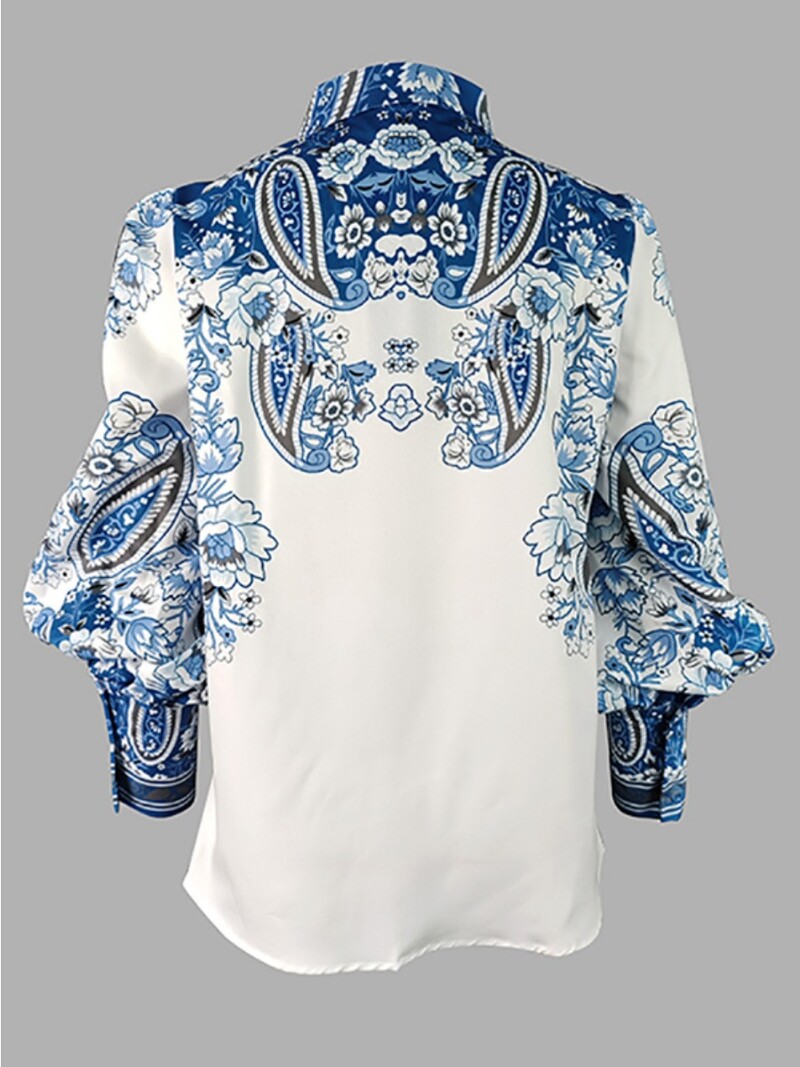 Missuoo sieviešu krekls ar ziedu apdruku, 2024. gada rudens modes sieviešu blūze ar atloku apkakles piedurknēm ar pogām brīvi pieguļošs T-krekls