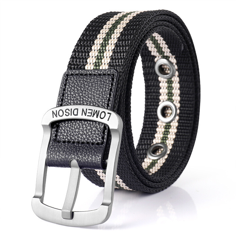 Luoman Disen катарама платнен колан мъжки и дамски колан студентски младежки корейски стил колан за панталон ежедневен бизнес колан от плат