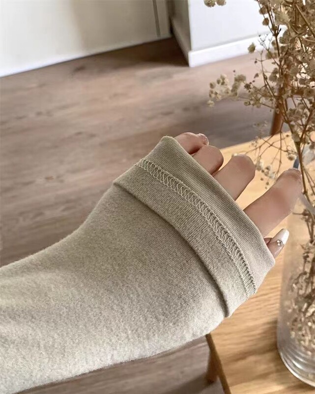 Γυναικεία T-shirt Μασίφ θερμικά εσώρουχα μακρυμάνικα casual φθινόπωρο Χειμώνας U λαιμόκοψη Σέξι λεπτό λεπτό βελούδινο μπλουζάκι με ίνες