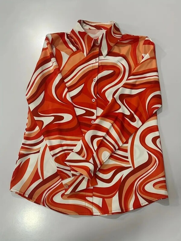 Modes Luksusa sieviešu krekli Franču tekstūras apdruka Sieviešu krekli Pavasara un rudens sieviešu biznesa biroja krekli ar garām piedurknēm