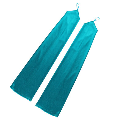 48cm Sieviešu satīna āķis Pirksts Gari bez pirkstiem Cimdi Retro stila Operas vakarkleita Aksesuāri Etiķete Augsta elastība