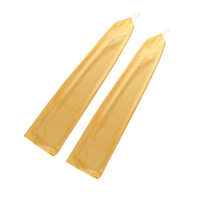 48cm Sieviešu satīna āķis Pirksts Gari bez pirkstiem Cimdi Retro stila Operas vakarkleita Aksesuāri Etiķete Augsta elastība