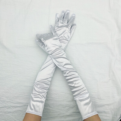 Jauns klasisks Pieaugušajiem Melnbalts Sarkans Ādas Opera/Elkonis/Plaukstas stiept Satīna Pirksti Garie Cimdi Sieviešu Cimdi Pieskaņots Kostīms