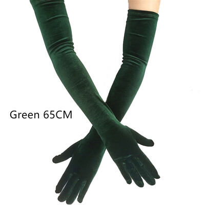 Daudzkrāsains 3 garumi cēls banketu stils sievietēm zelta samta gara vakariņu kleita cimdi melna silta elastīga braukšana pavasaris rudens BK